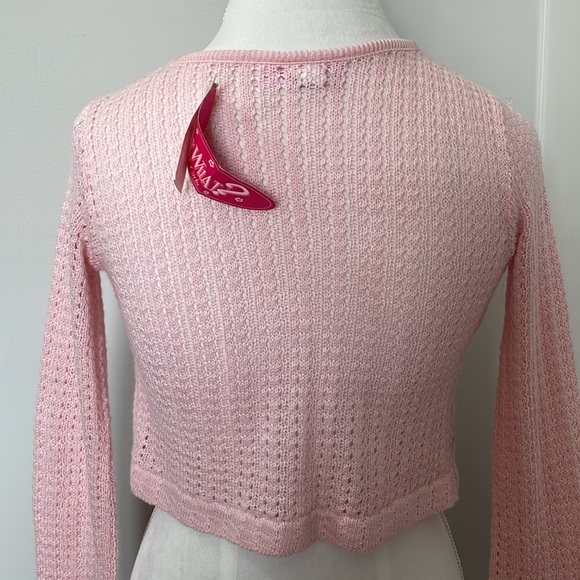 Brand - Say What? Girls - Girls long sleeve short open sweater, Medium, Pink - Picture 8 of 11